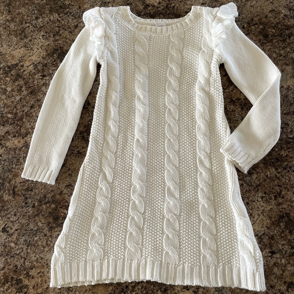 Carters white sweater dress size 4T